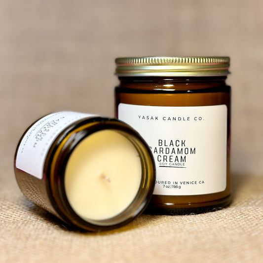 Black Cardamom Cream Soy Candle