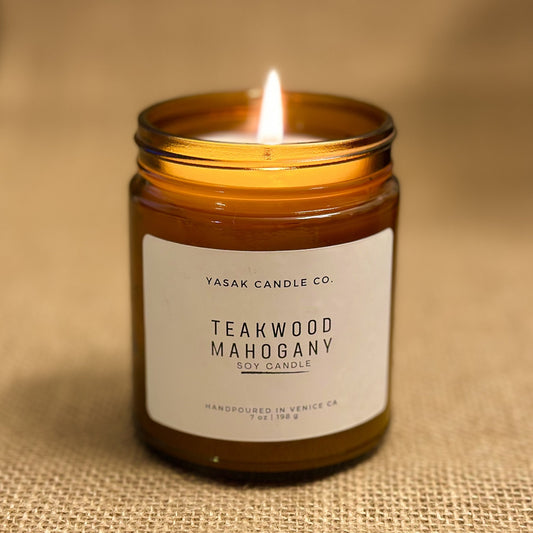 Teakwood Mahogany Soy Candle